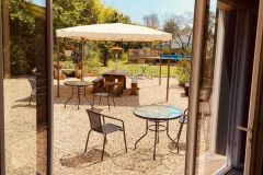 View from guest lounge to garden